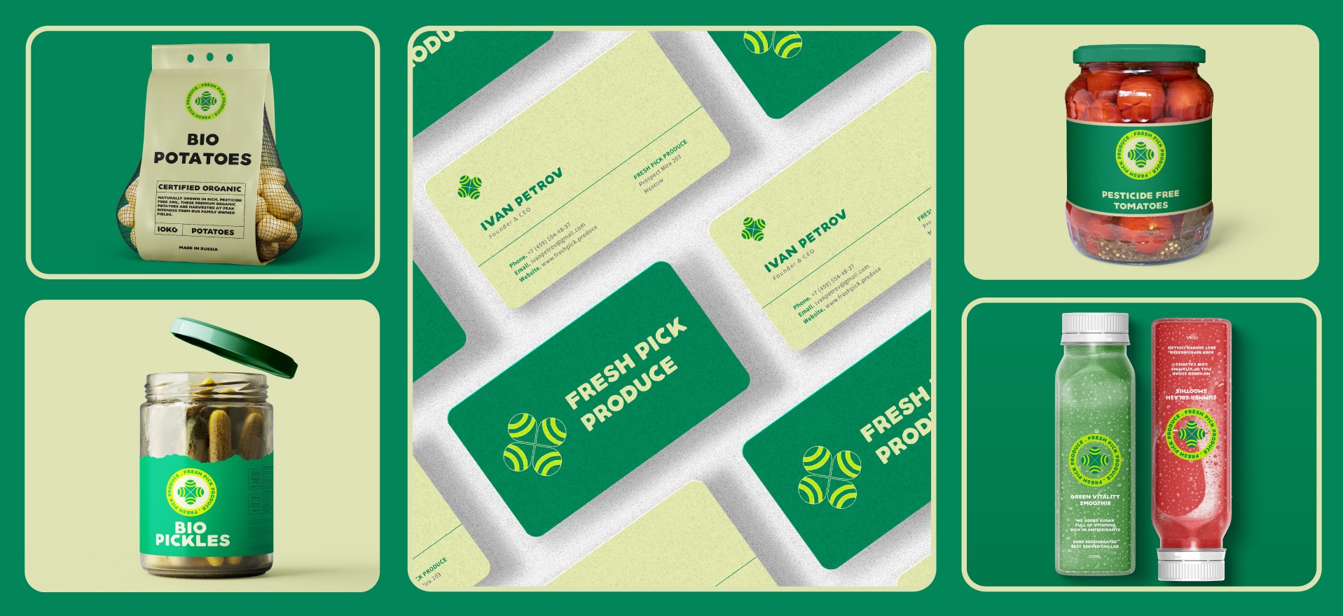 fresh pick produce vegetables fruits natural organic 8bit creative solutions branding brand identity logo design business card website design development creative agency marketing advertising seo mauritius