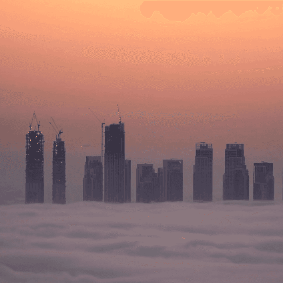 Buildings in Clouds.