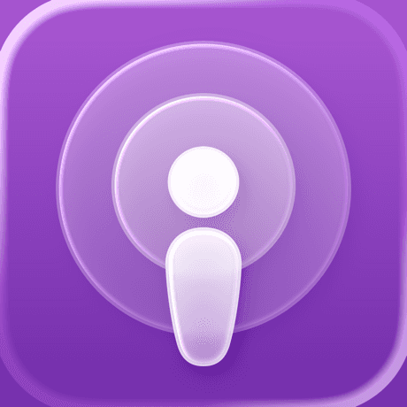 This is the logo of Apple Podcasts app.