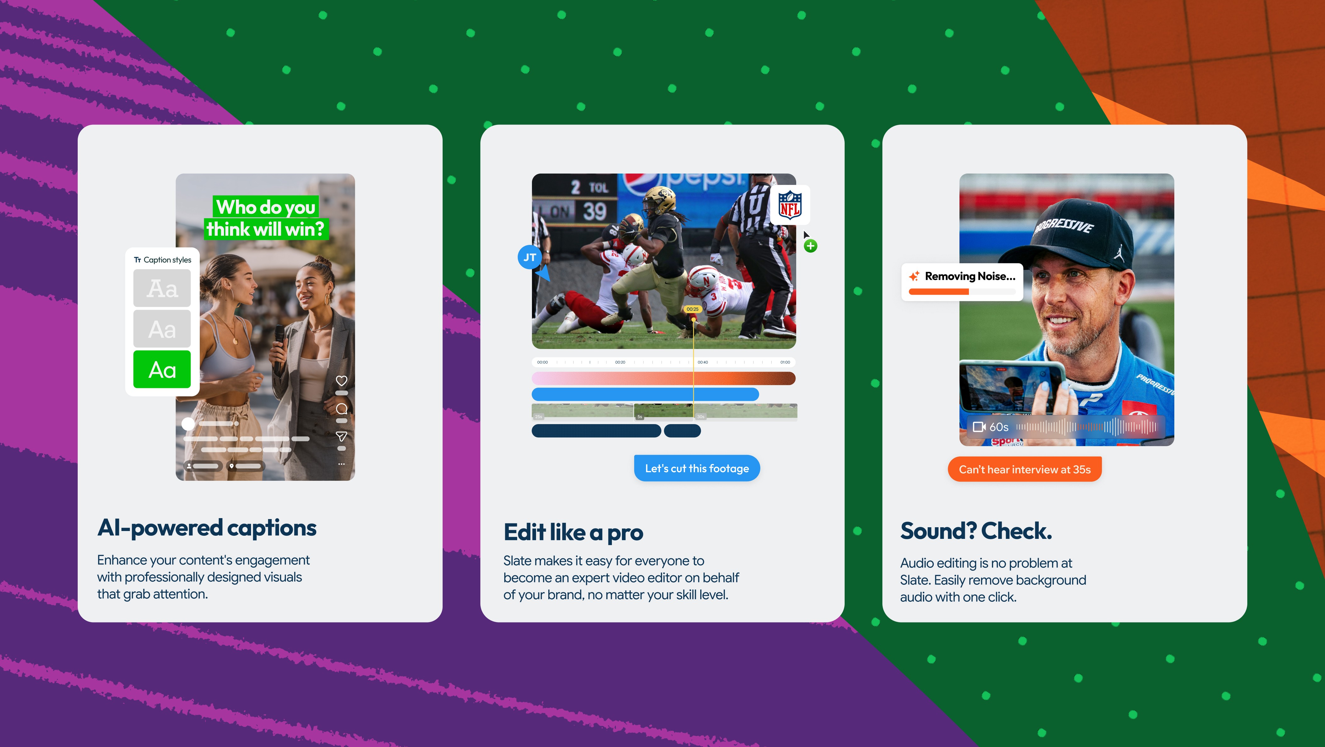 10 day brandnig sprints identity and strategy in 2 weeks Brand guidelines implementation social media platform design system color fonts templates content creation workflow Enterprise social media management branded content creation platform team collaboration tool video editing software AI-powered content creation social media branding tool sports entertainment platform interface design workflow