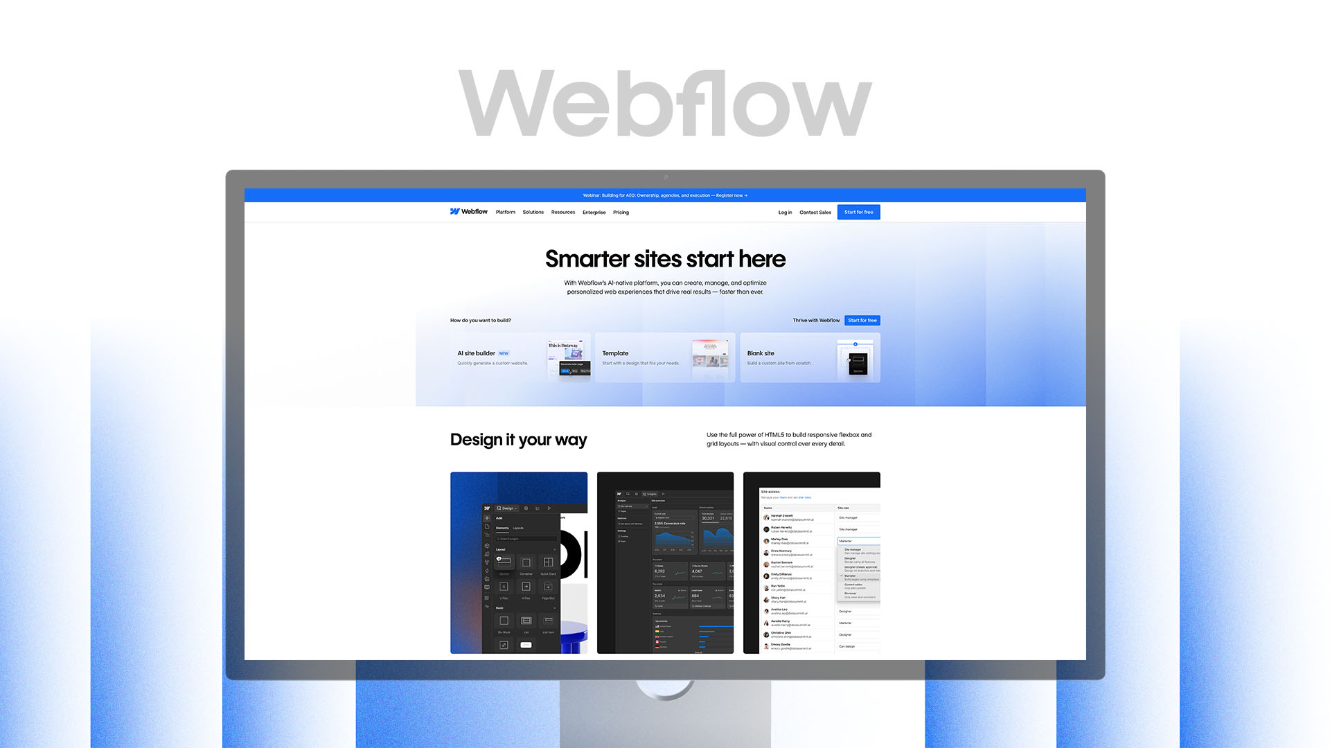 Webflow - Best AI Tools for Small Business Websites