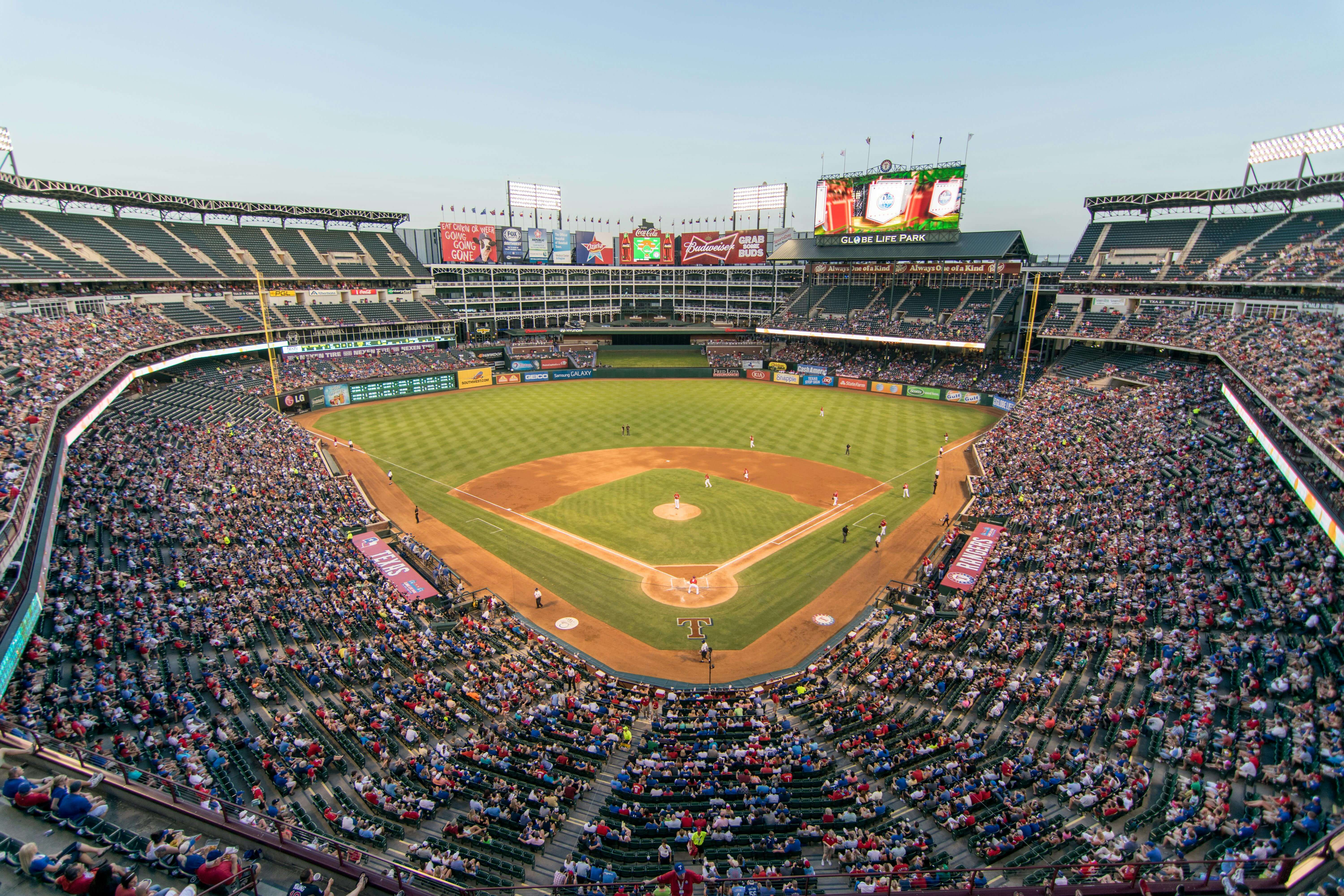 Globe Life Park in Arlington, Texas Rangers, baseball field, ballpark