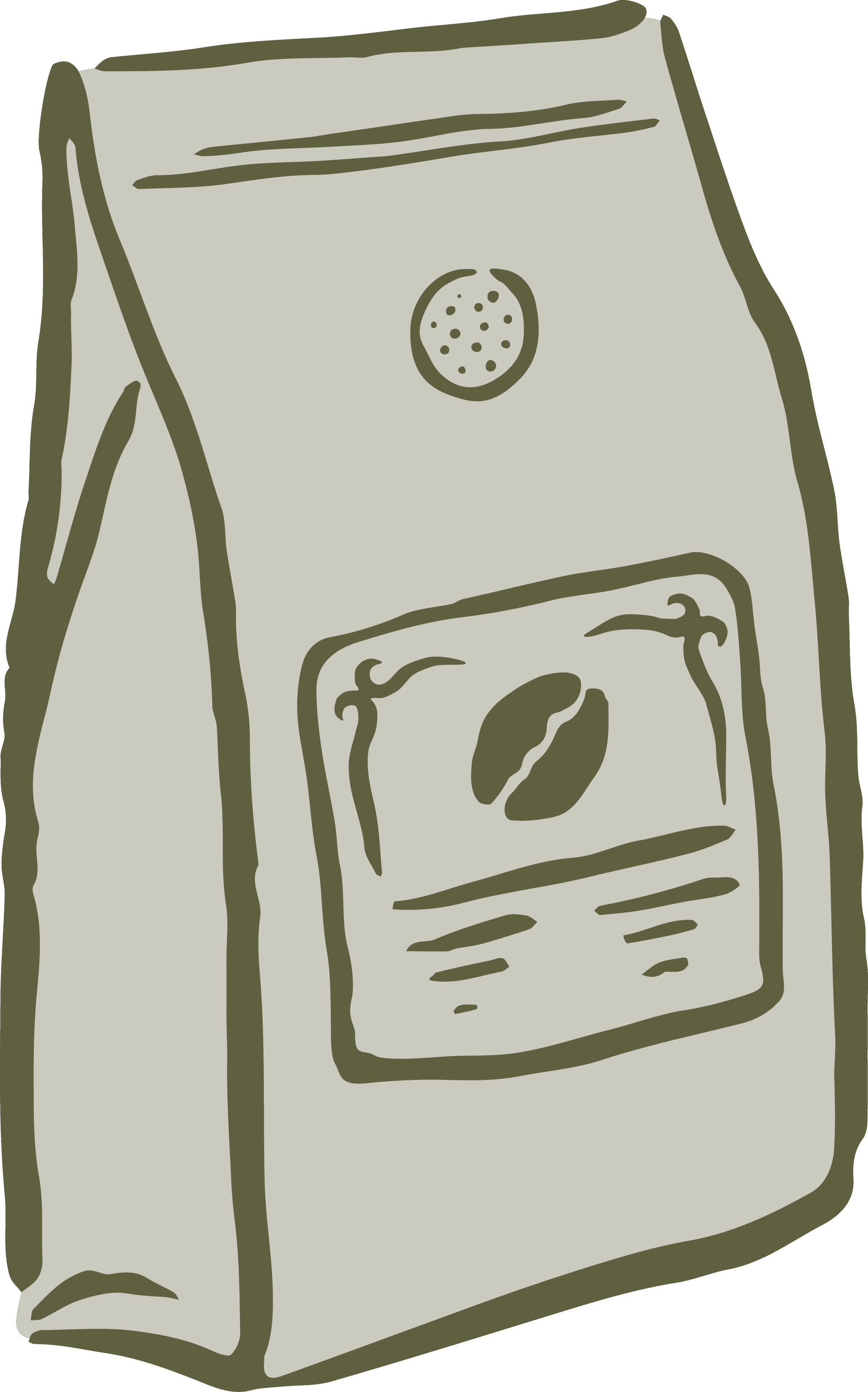 A coffee bag illustration