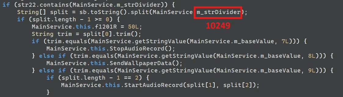 Command parsing routine