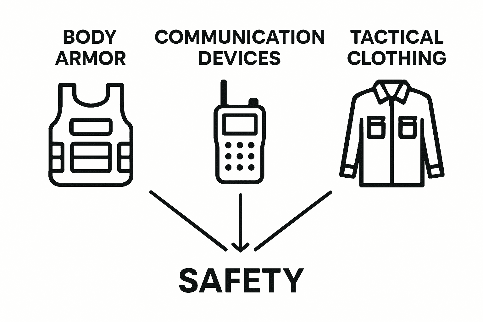 Comparison of three main tactical gear types