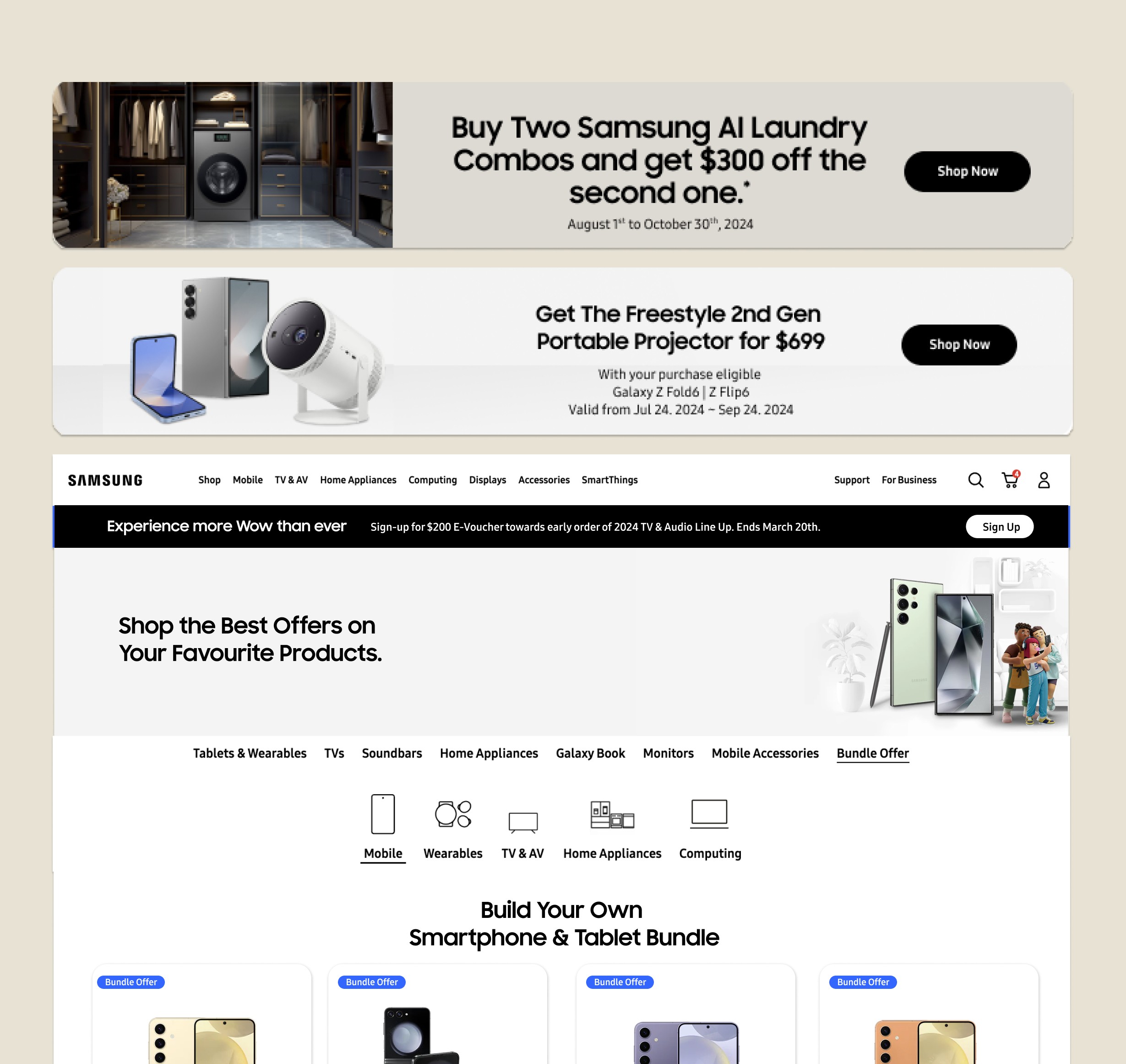 Branding products with banner positioning options