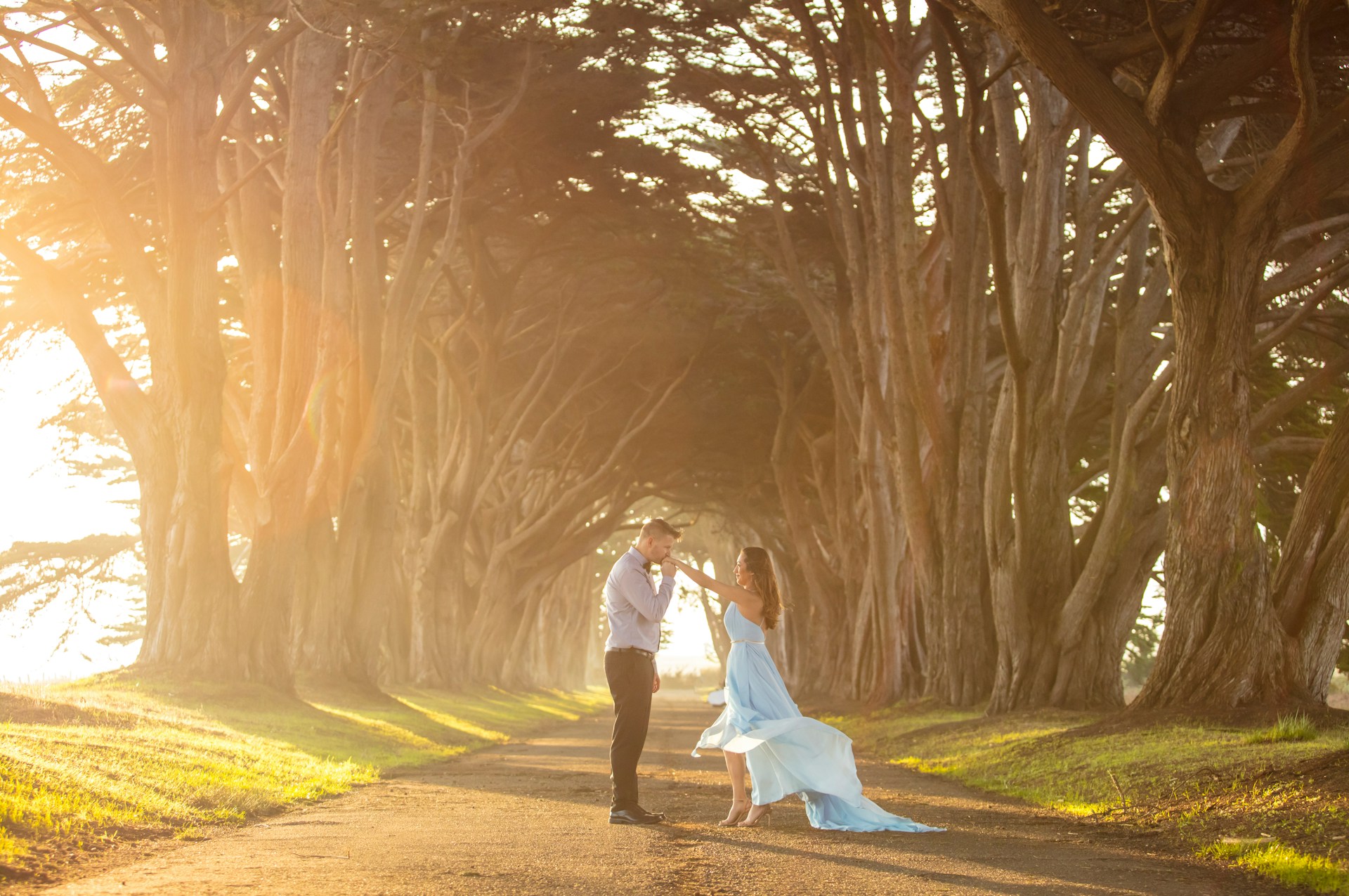 Couple getting Engaged - Fall Engagement Photo Outfits