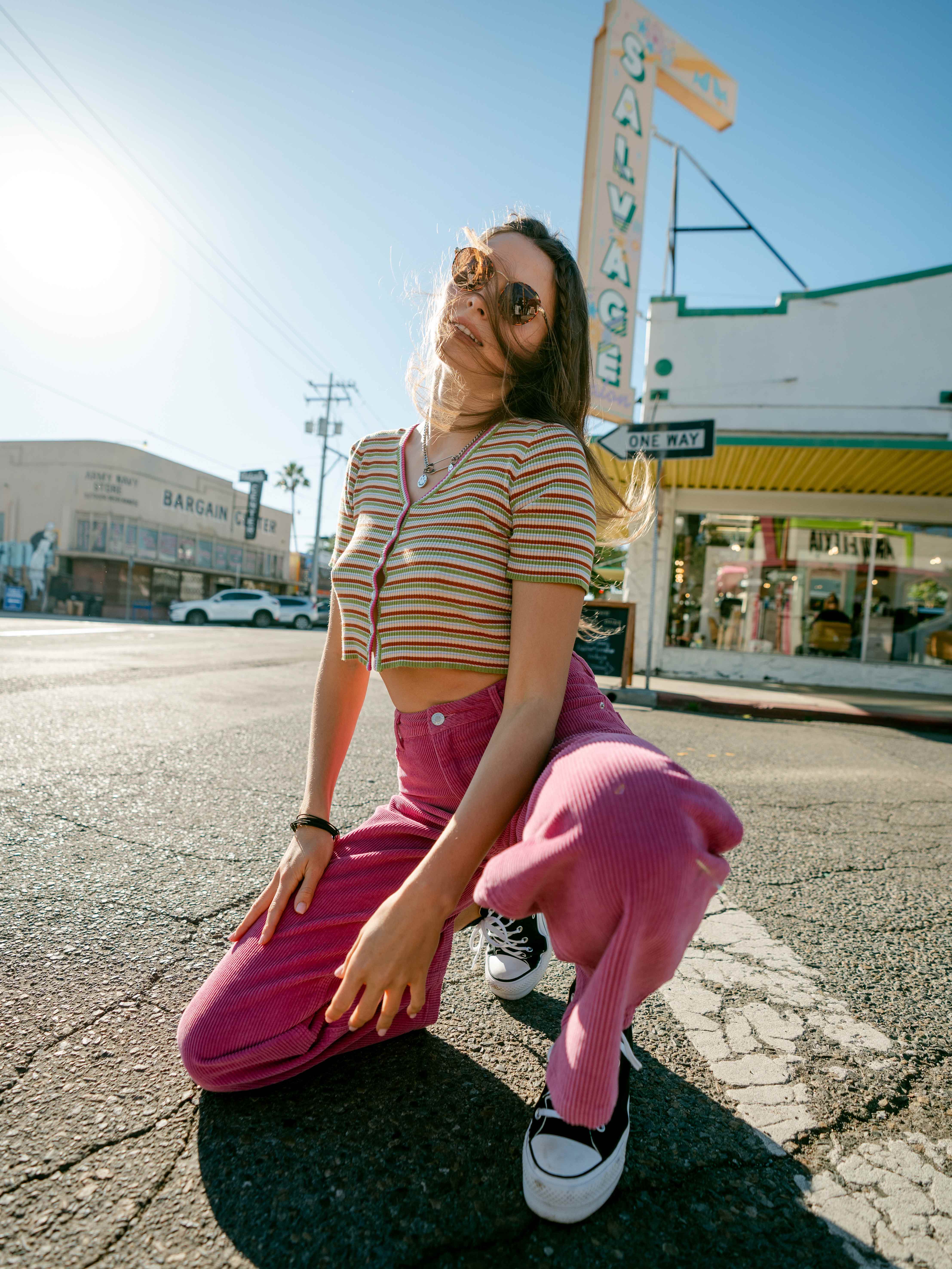 young girl with sunglasses