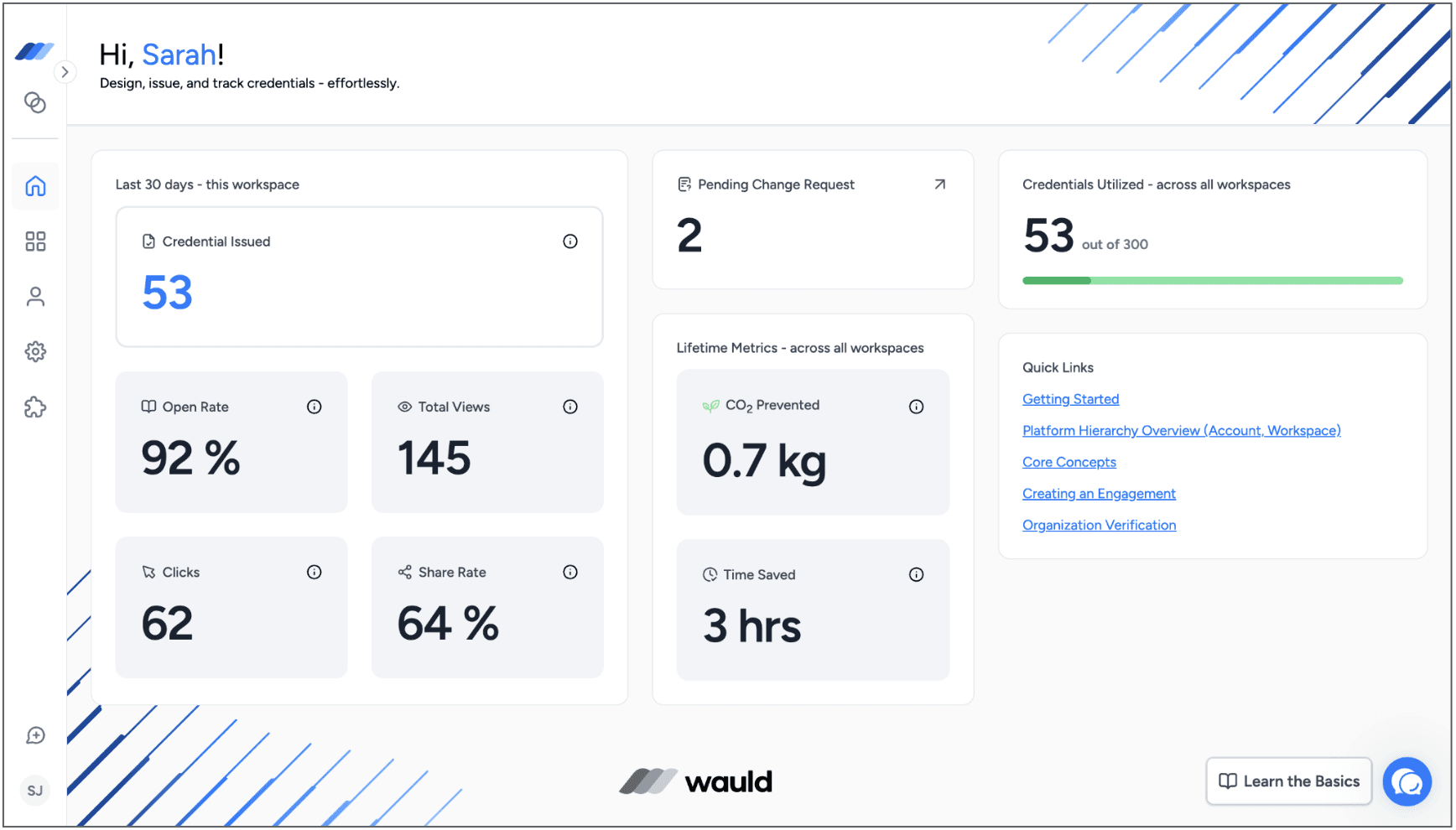 Wauld dashboard