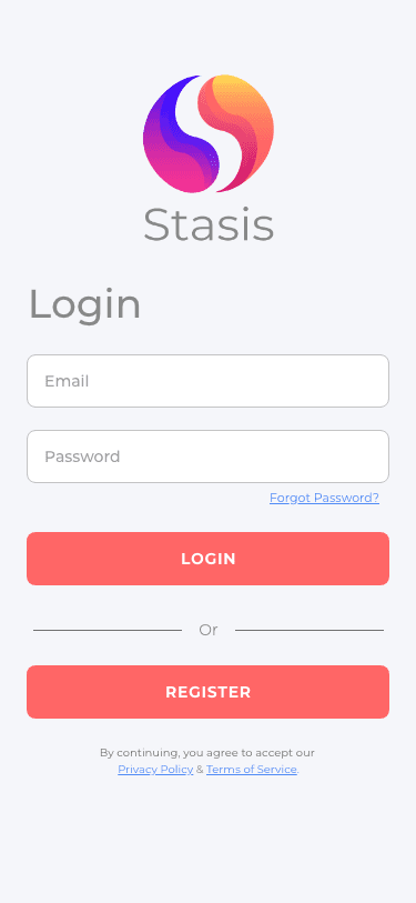 Screen design displayed in a mockup