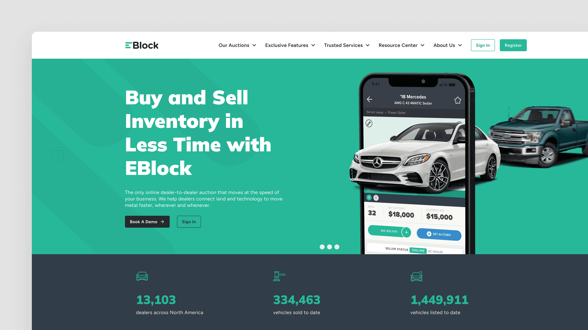 Preview image of the updated EBlock website.