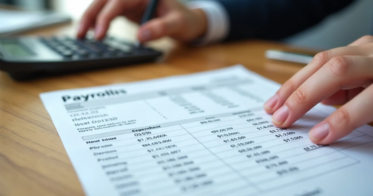 Folha de pagamento detalhada com valores de desconto