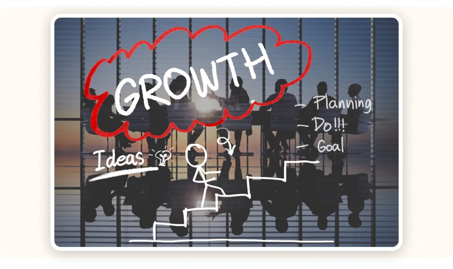 “GROWTH” written on a glass&nbsp;