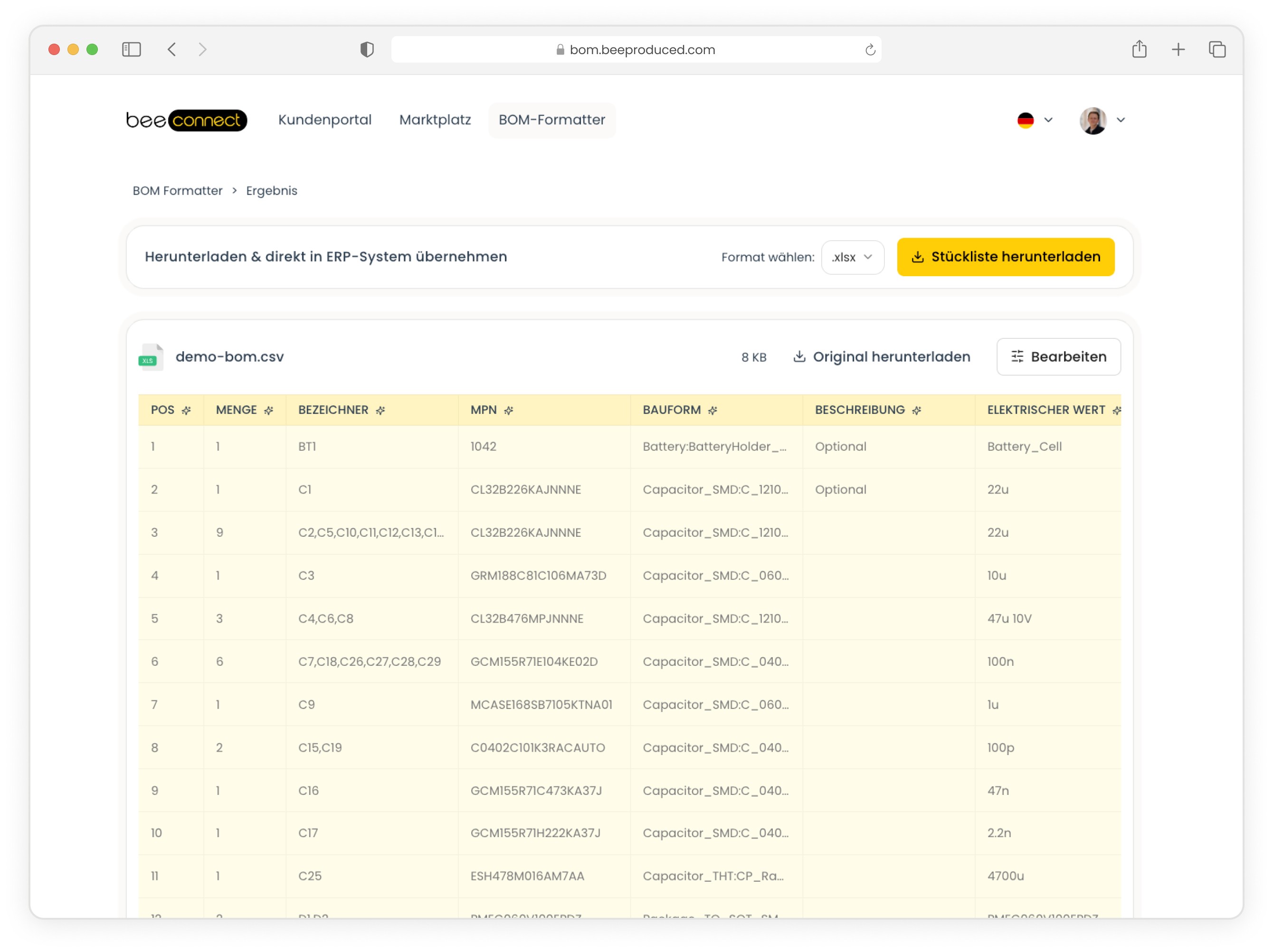 AI BOM file parsing