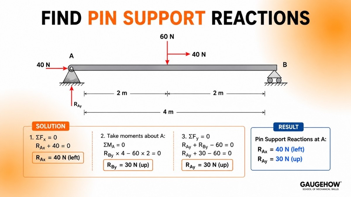 Find Pin Support Reactions