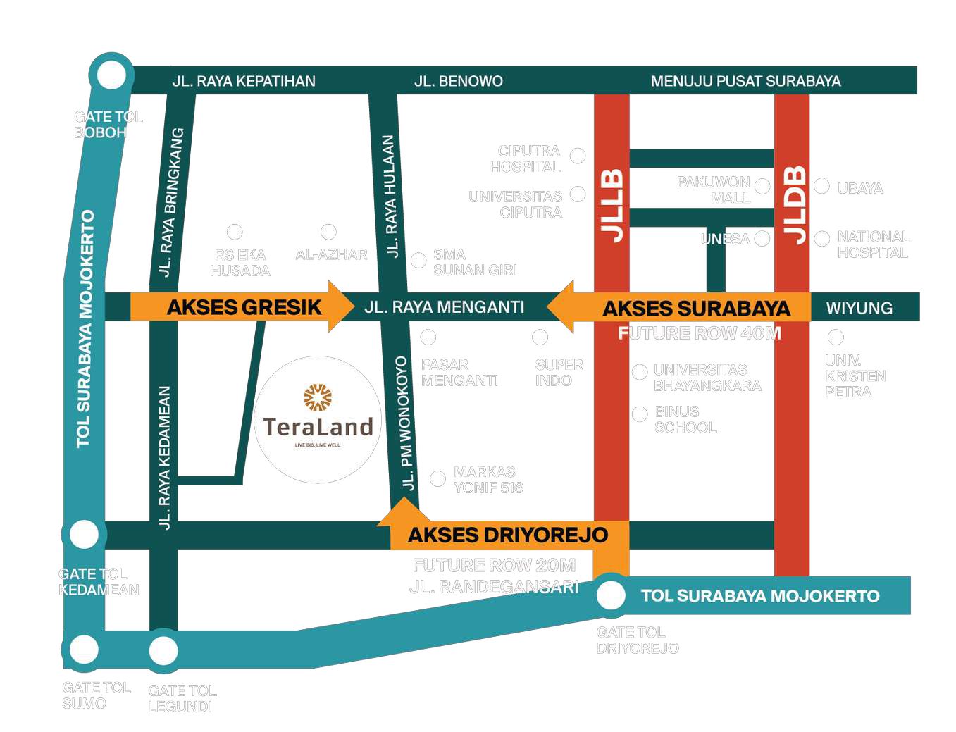 Lokasi Central Park Juanda