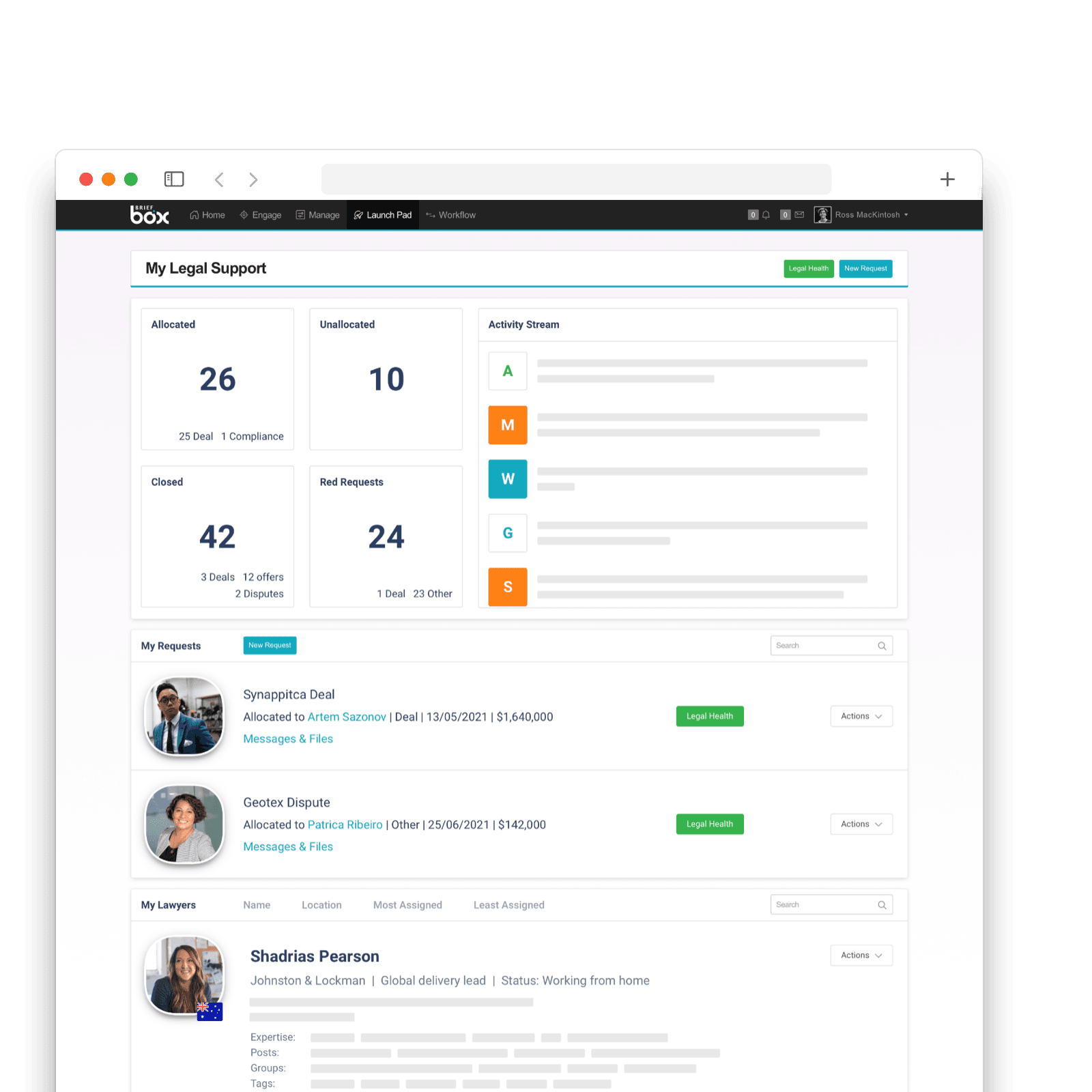 Workflow Management screen