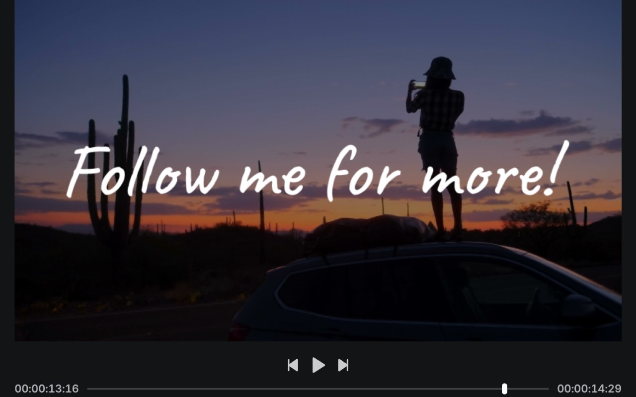 Text written on a video in elevate.io