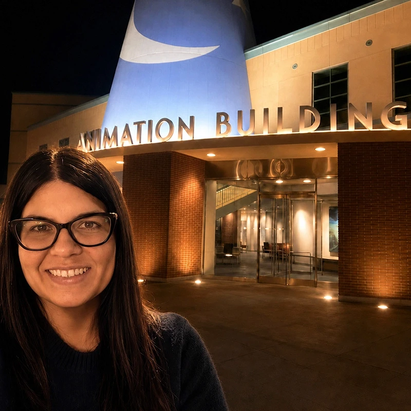Me outside Disney Animation