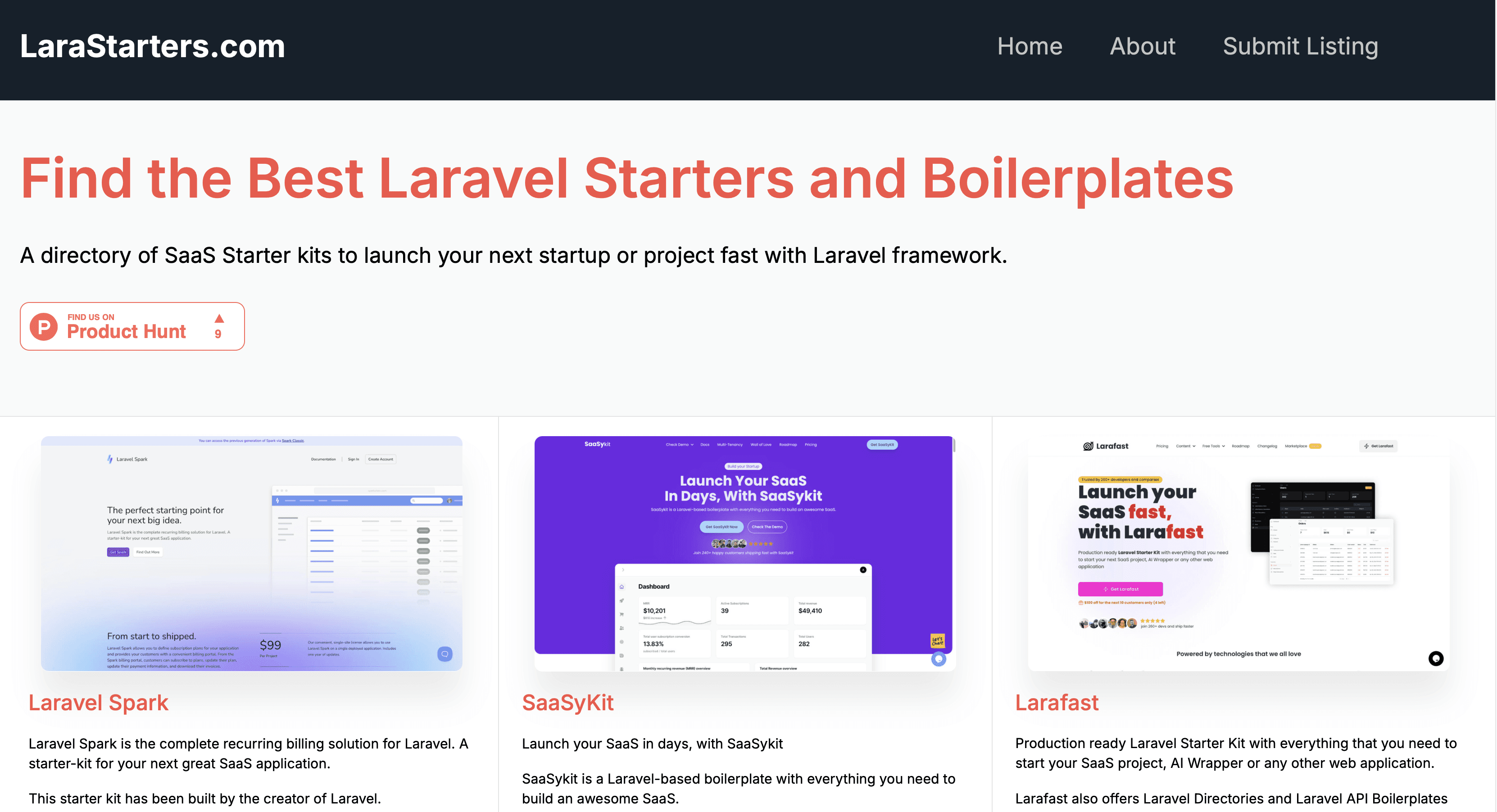 laravel starters