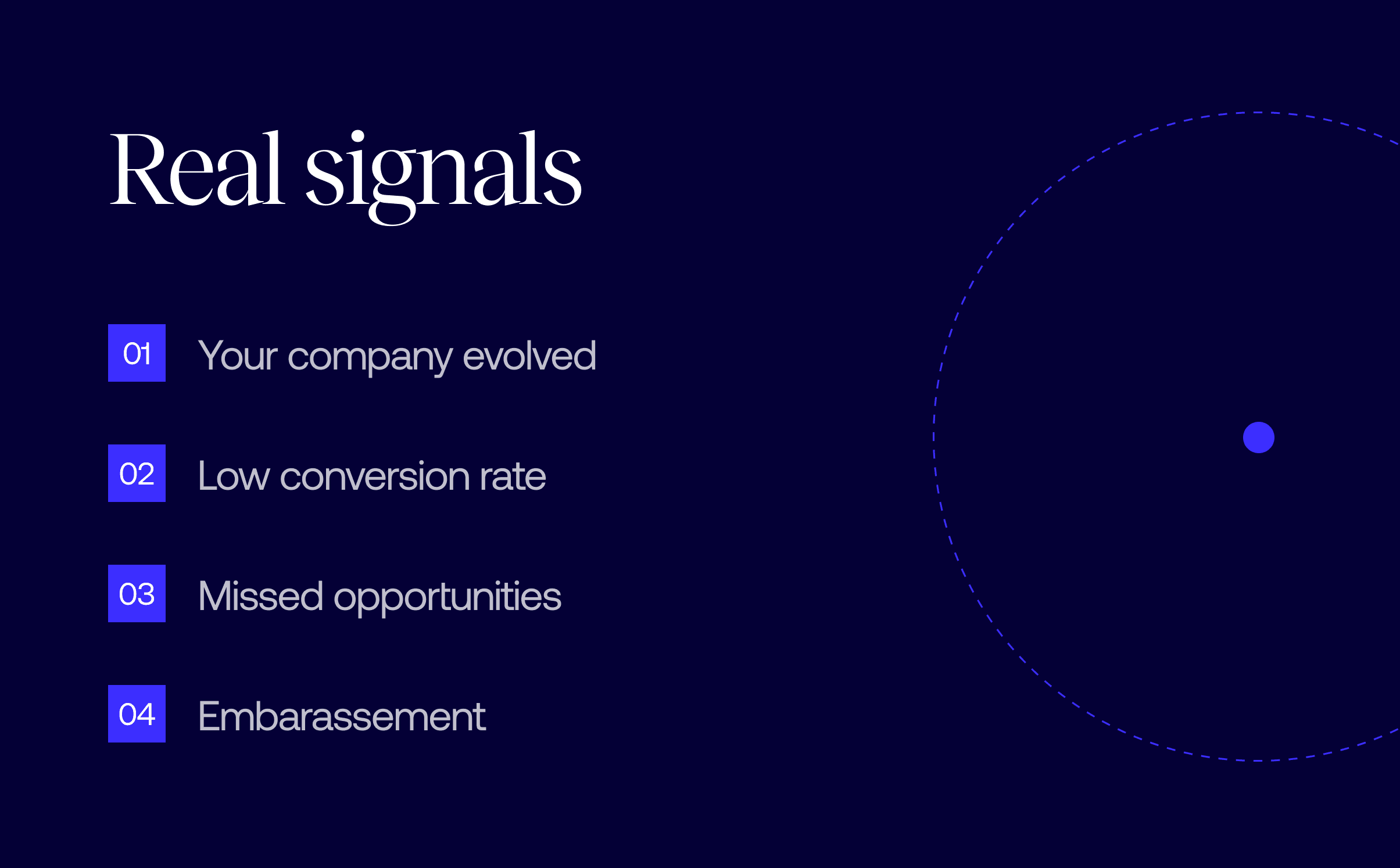 Signals that actually matter when redesigning a website