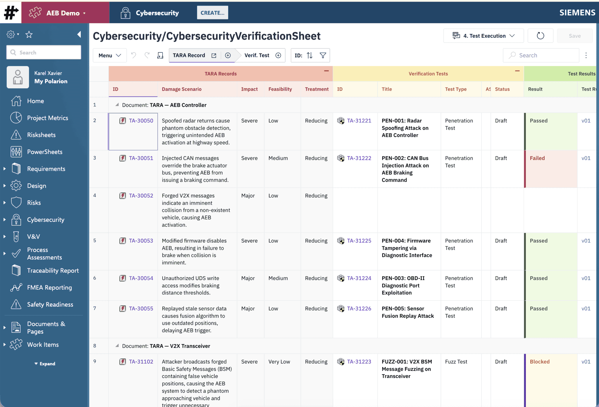 Test execution verification screenshot
