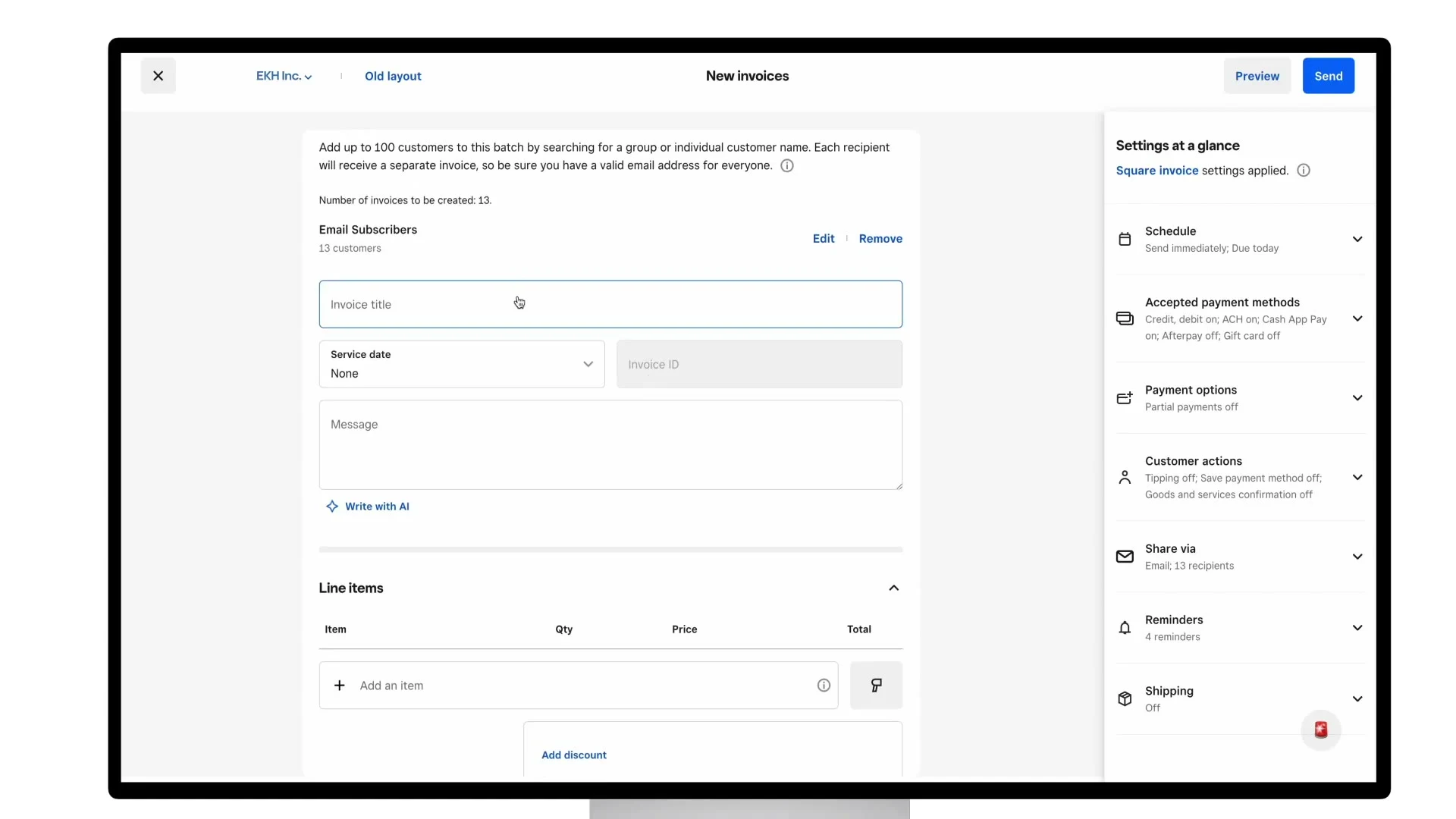 Invoices - Gift Cards - Banking Learn about Batch and Recurring Invoices with Square