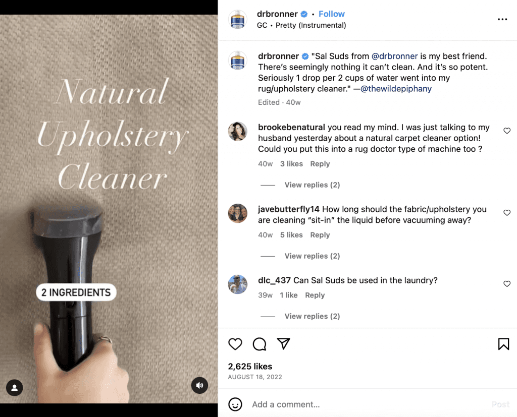 dr bronner instagram post