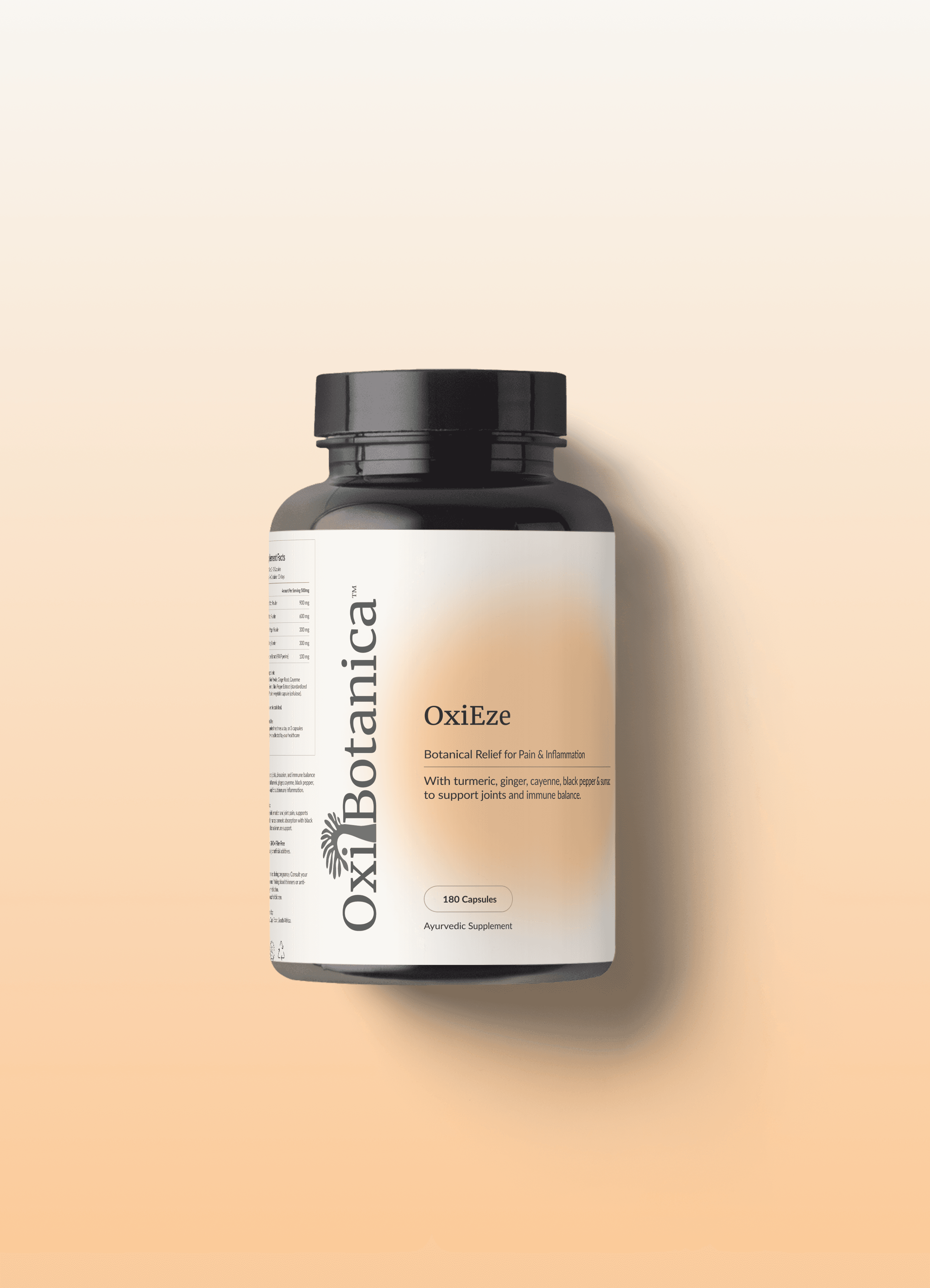 OxiEze herbal anti-inflammatory supplement supporting immune balance and recovery.