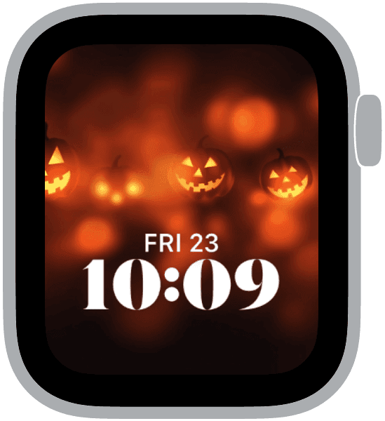 an apple watch face from the spooky vibes collection