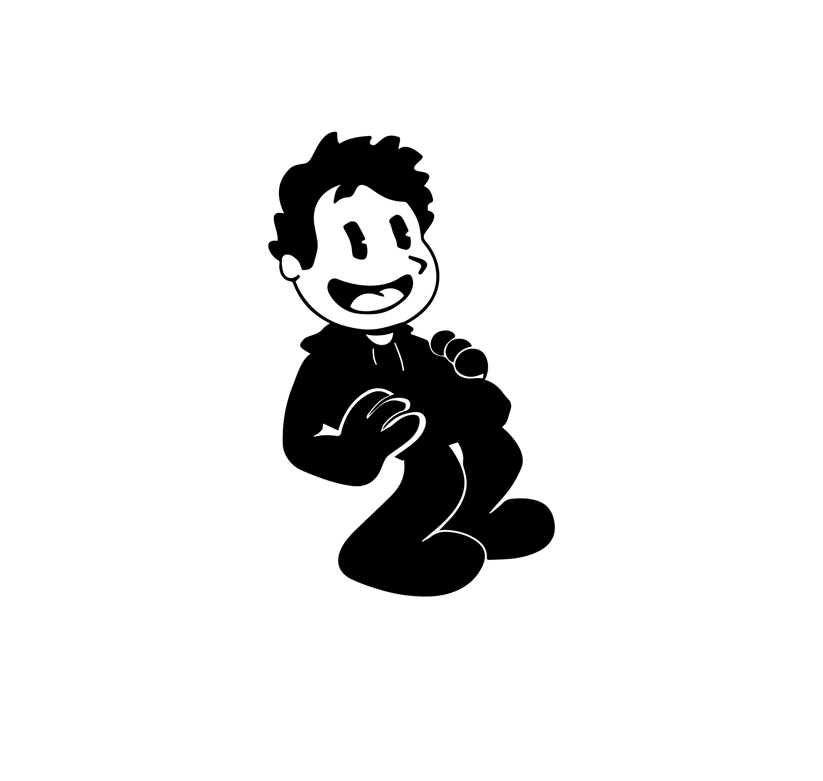 Character design du personnage en mouvement pour un club de running