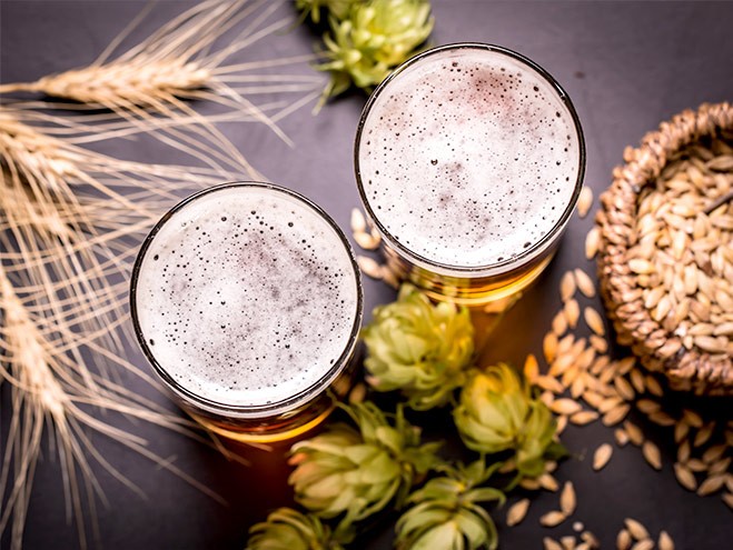 two beer standing on a table