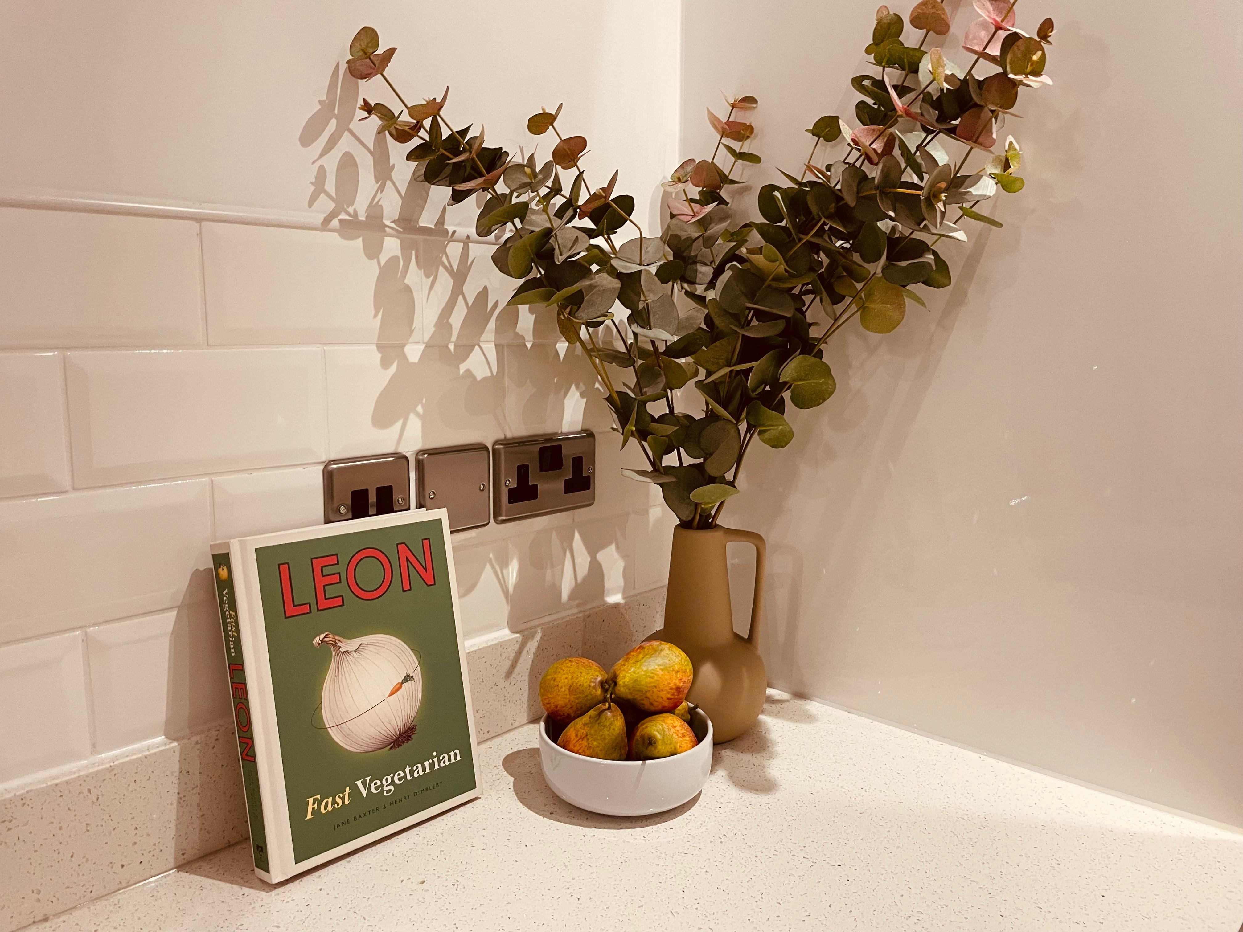 Detail shot of kitchen items in show flat design in Manchester