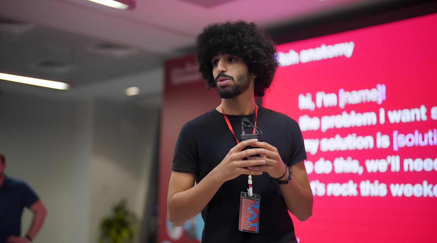 Photo of Hadi presenting