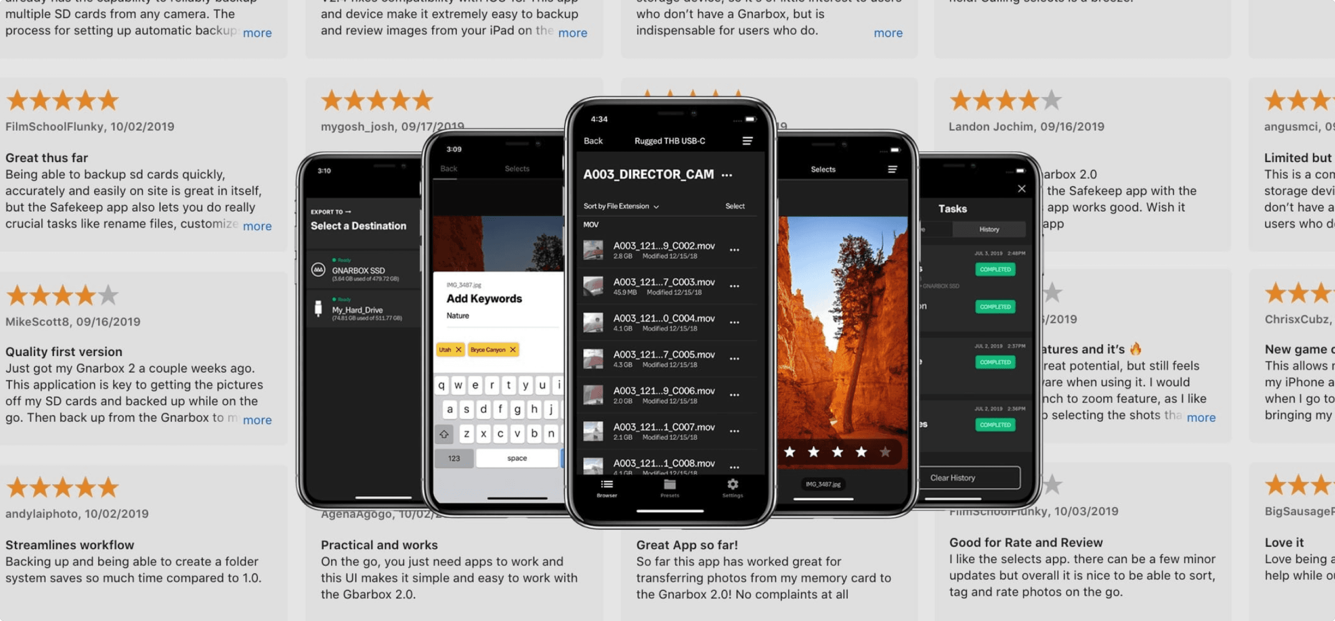 GNARBOX mobile applications with app store reviews.
