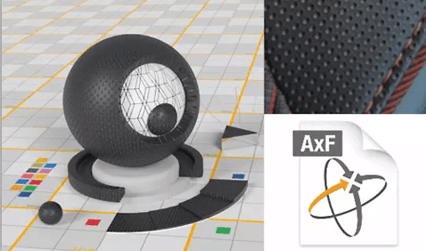 Ansys 2025 R1 enables the use of AxF files to simulate real-world material appearances.