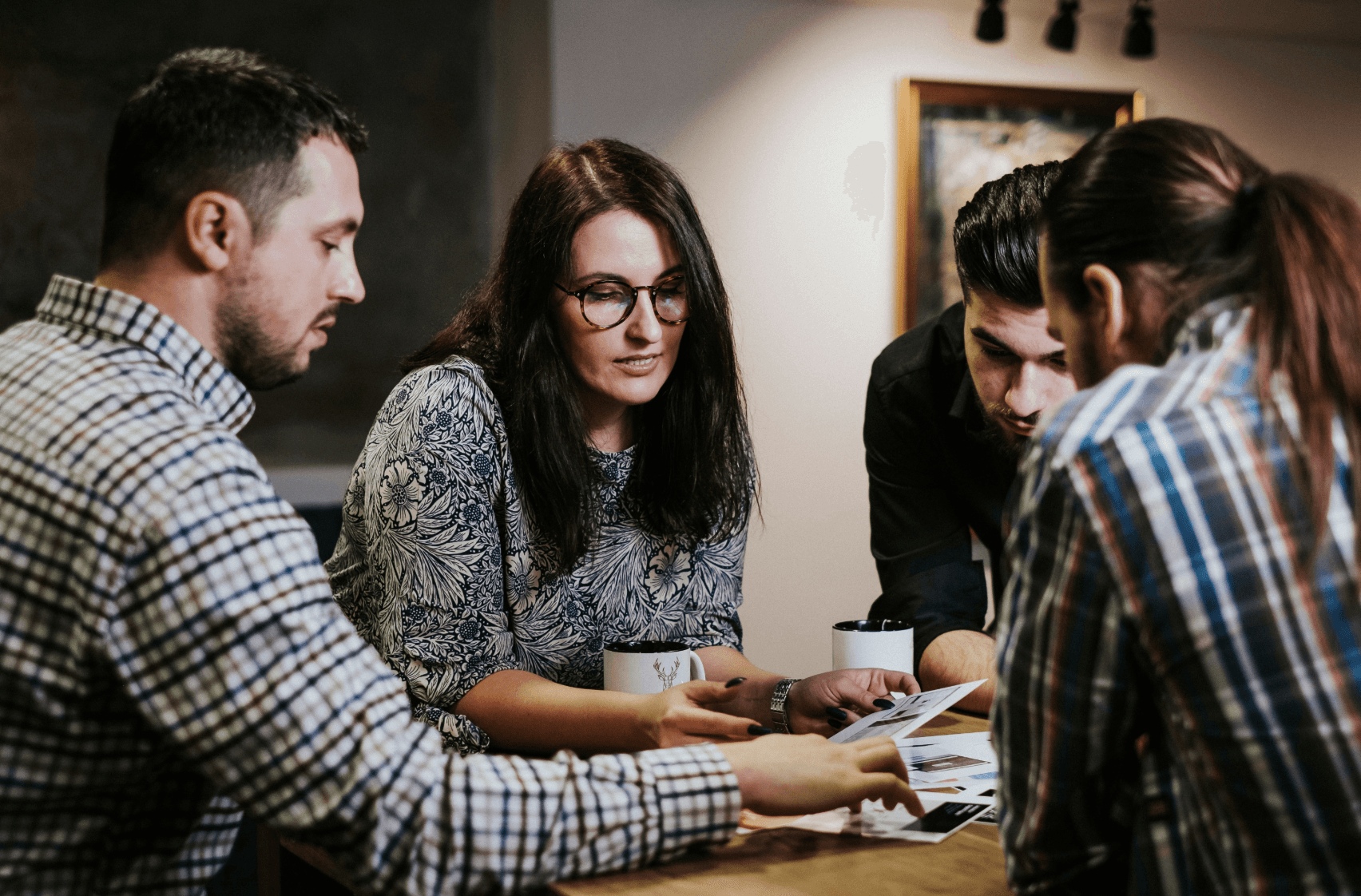 Team making decisions on strategy