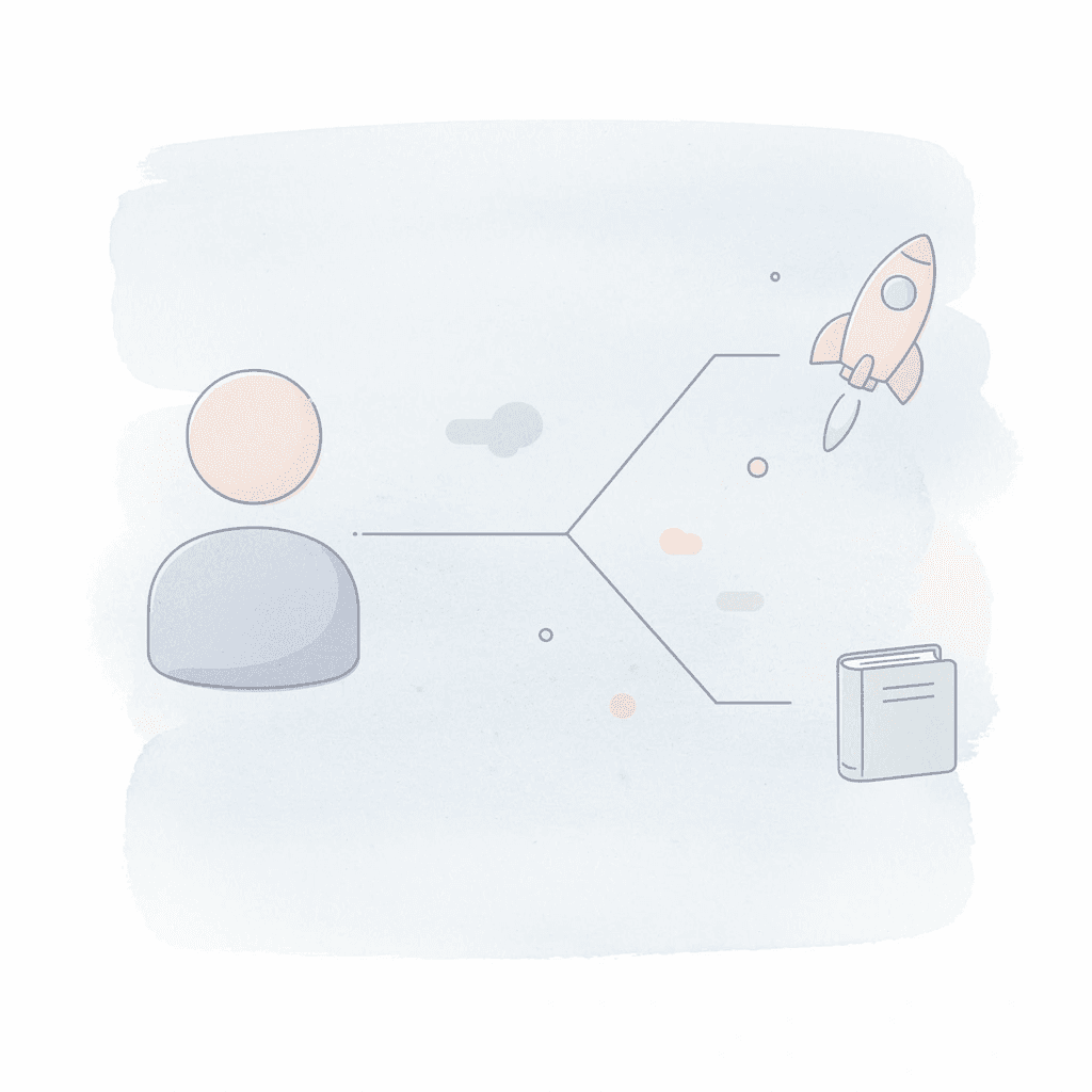 Icon showing fabric choice splitting into two different outcome paths - T-Shirt Design Ideas