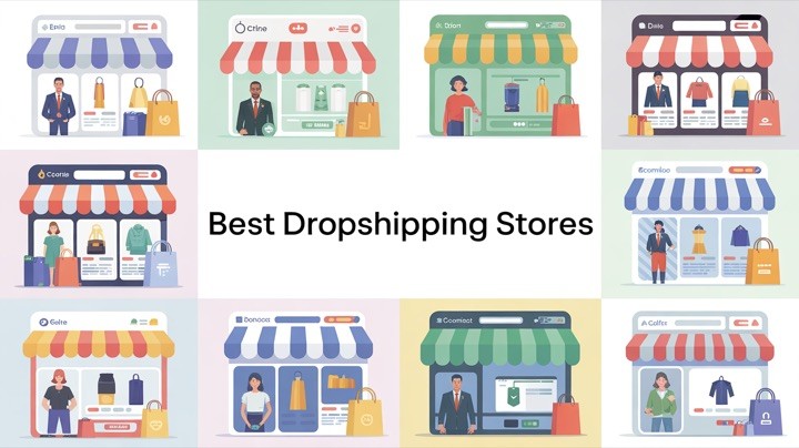 Infographic showing key elements of successful dropshipping stores