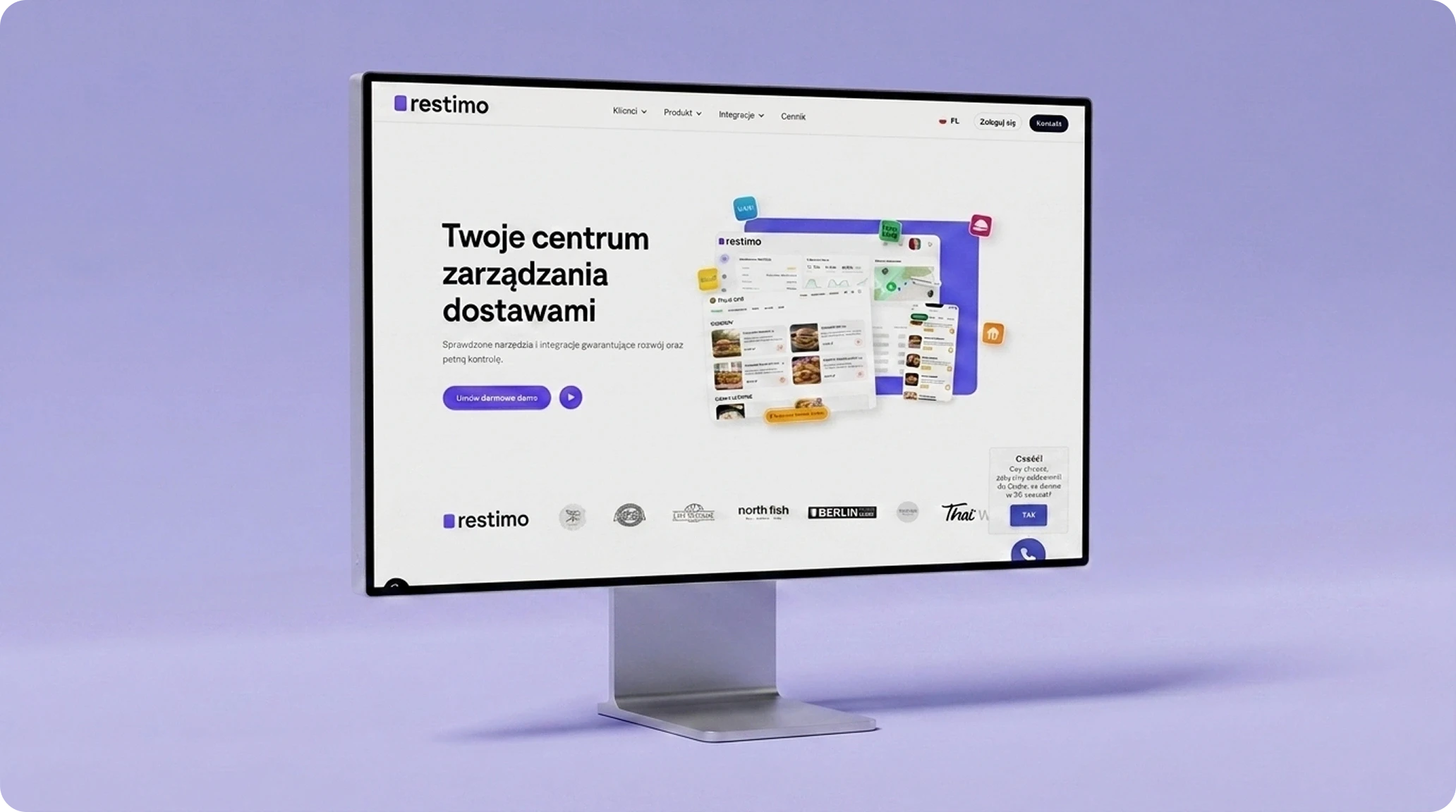 Web design, strony internetowe system zamowien dla restimo