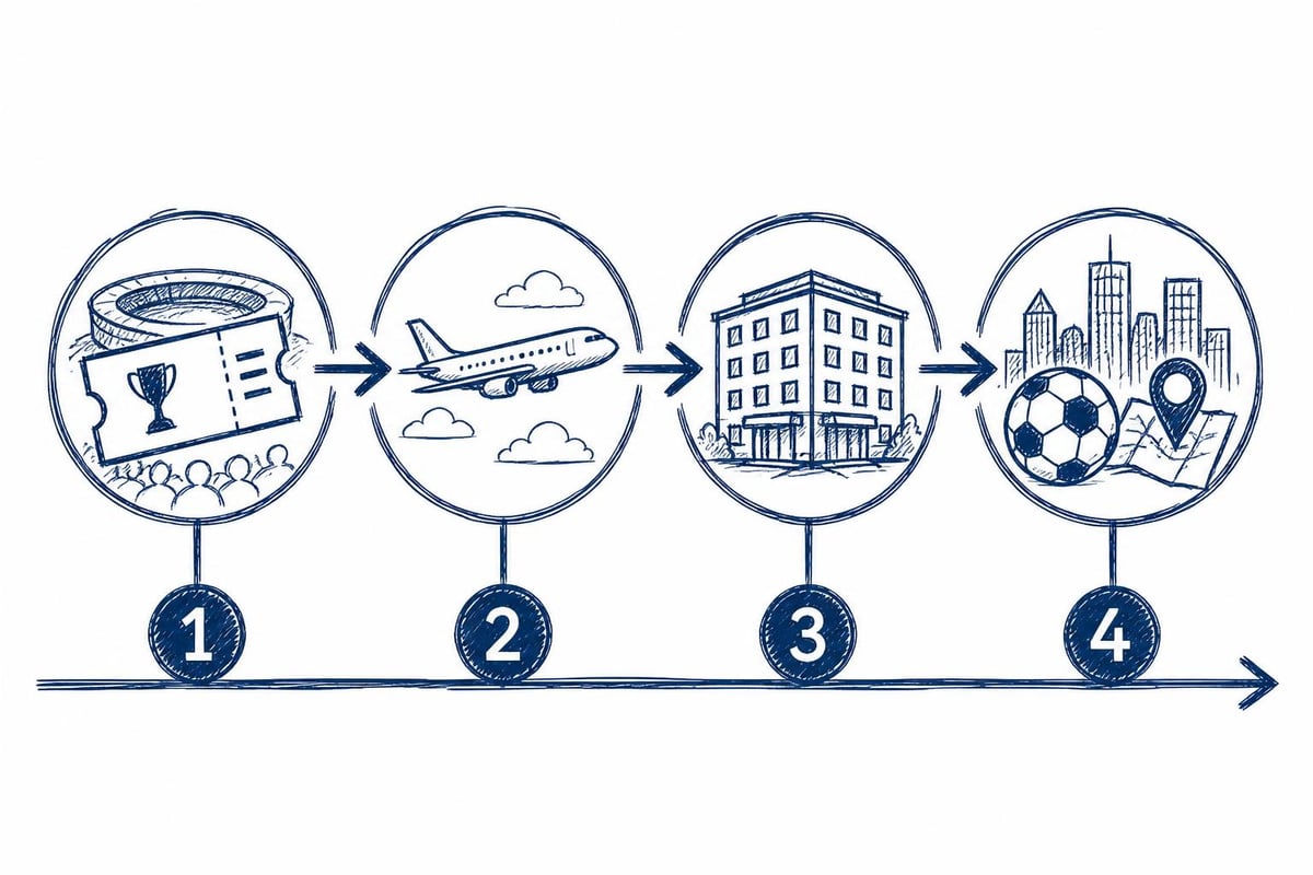 Ticket purchasing and travel planning timeline