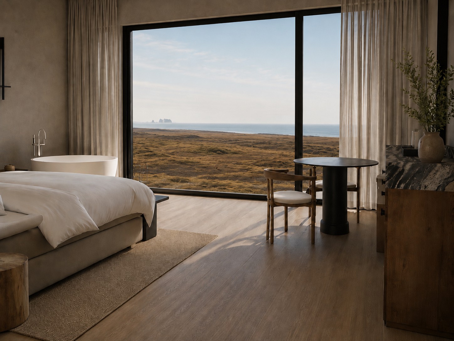 window view of the nice cozy hotel room