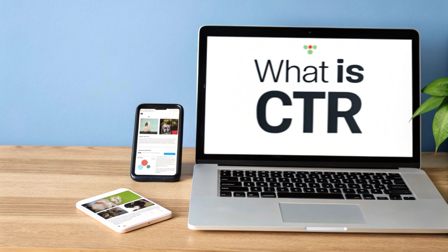 A desk setup with a laptop displaying 