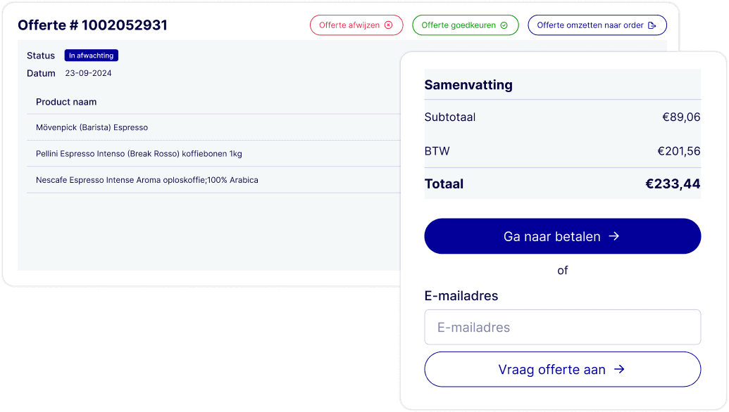 Offerte-aanvraag  (RFQ) & beheer in klantomgeving