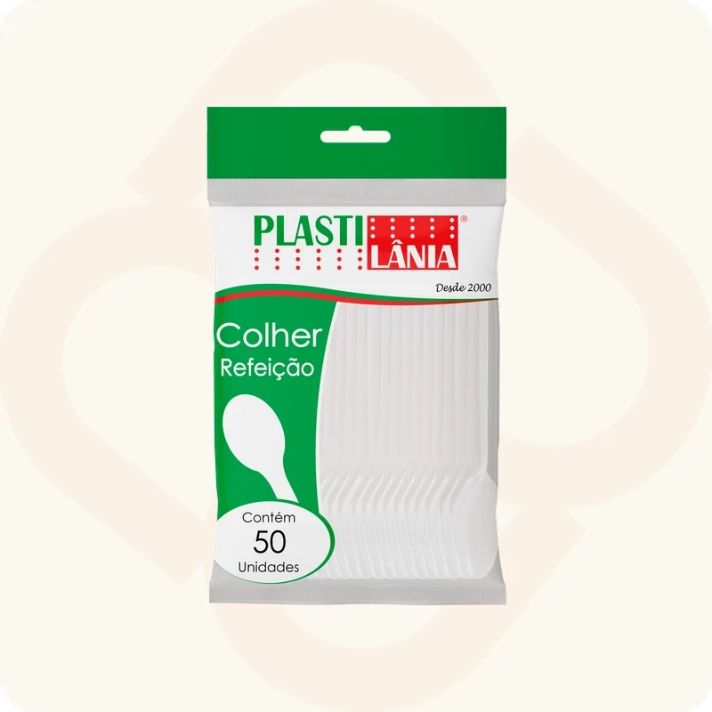 Colher de refeição Plastilânia 50un