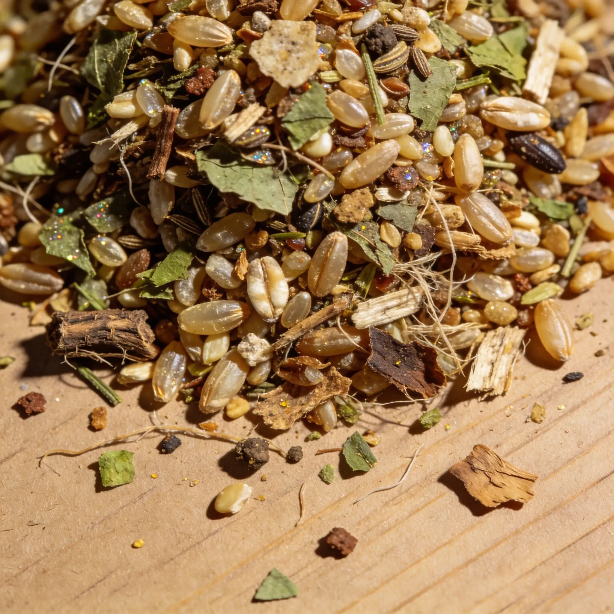 Grains, seeds and herbs from the Botanical 36 feed