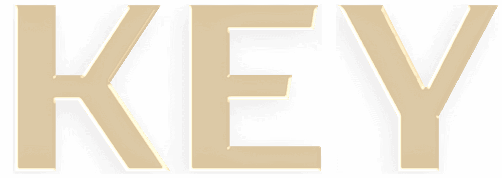 THE CLARITY KEY in glass letters