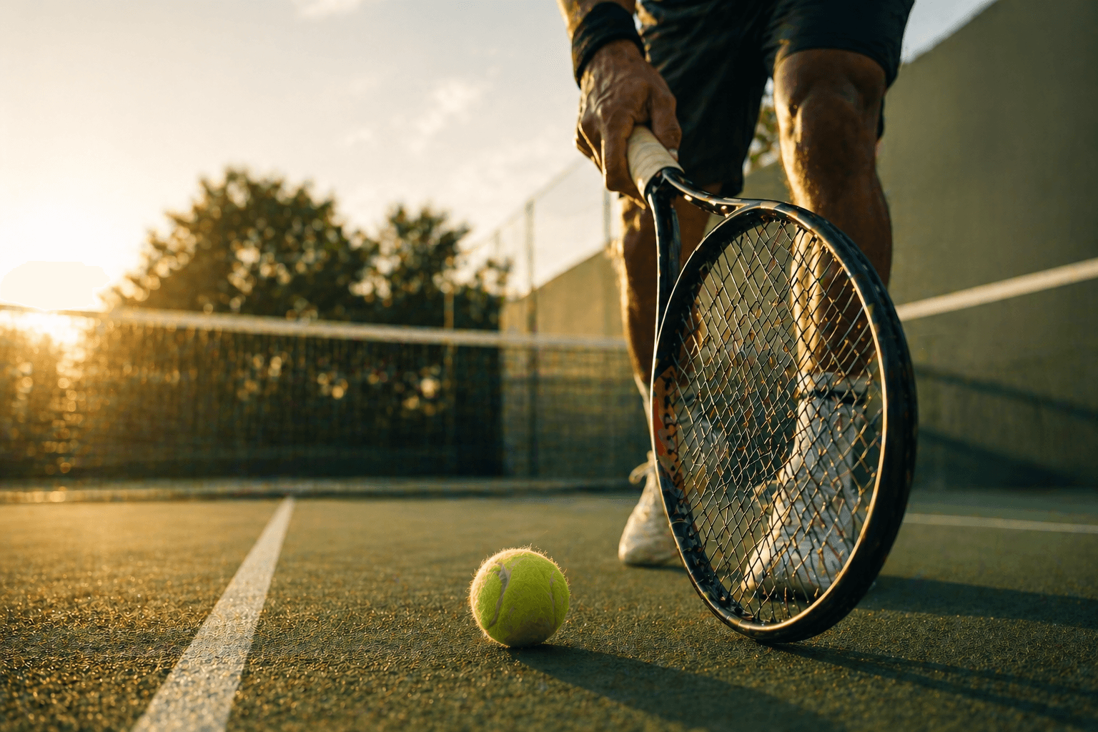 A man jumping in the air with a tennis racket