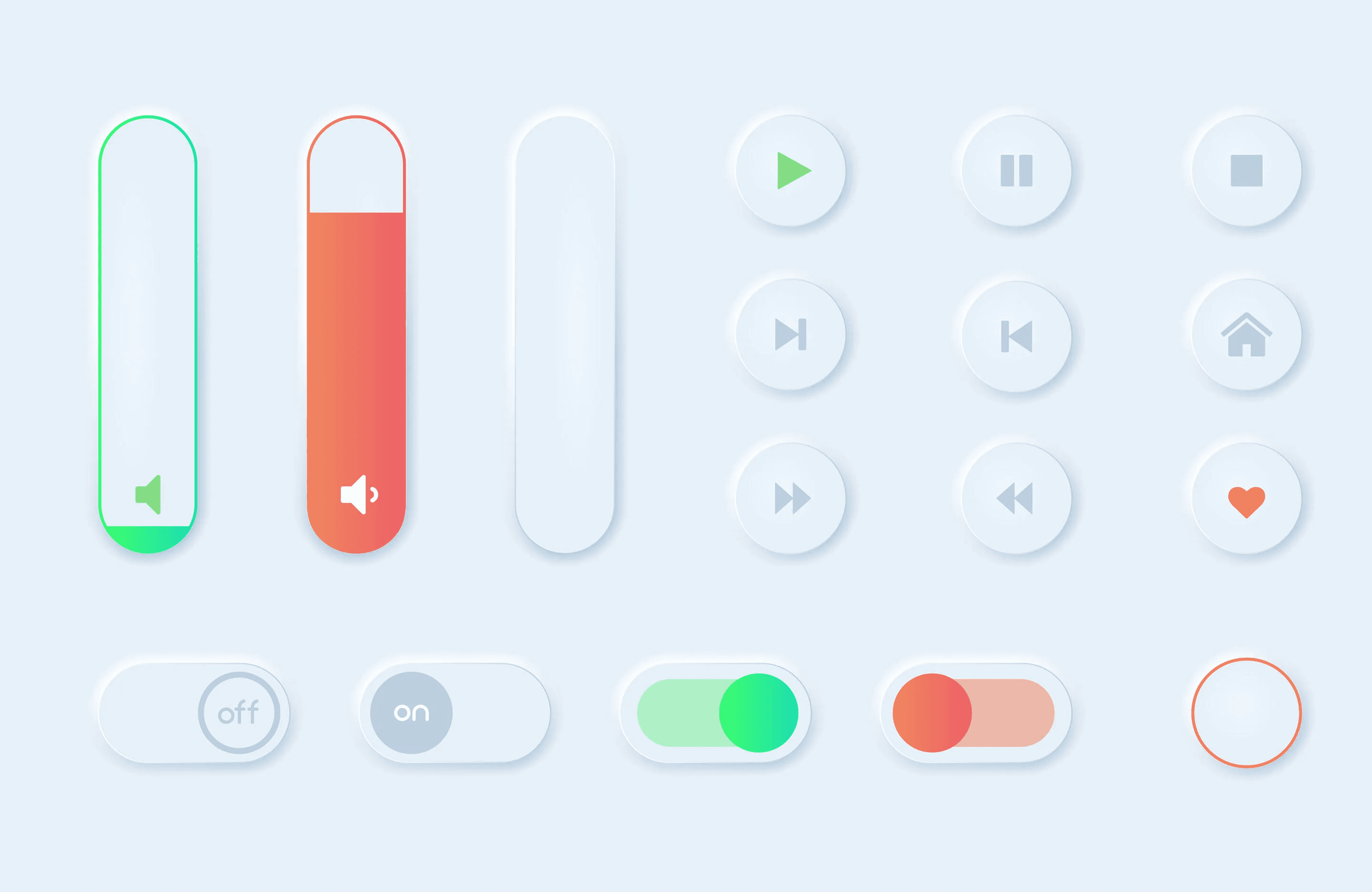 neumorphisim buttons