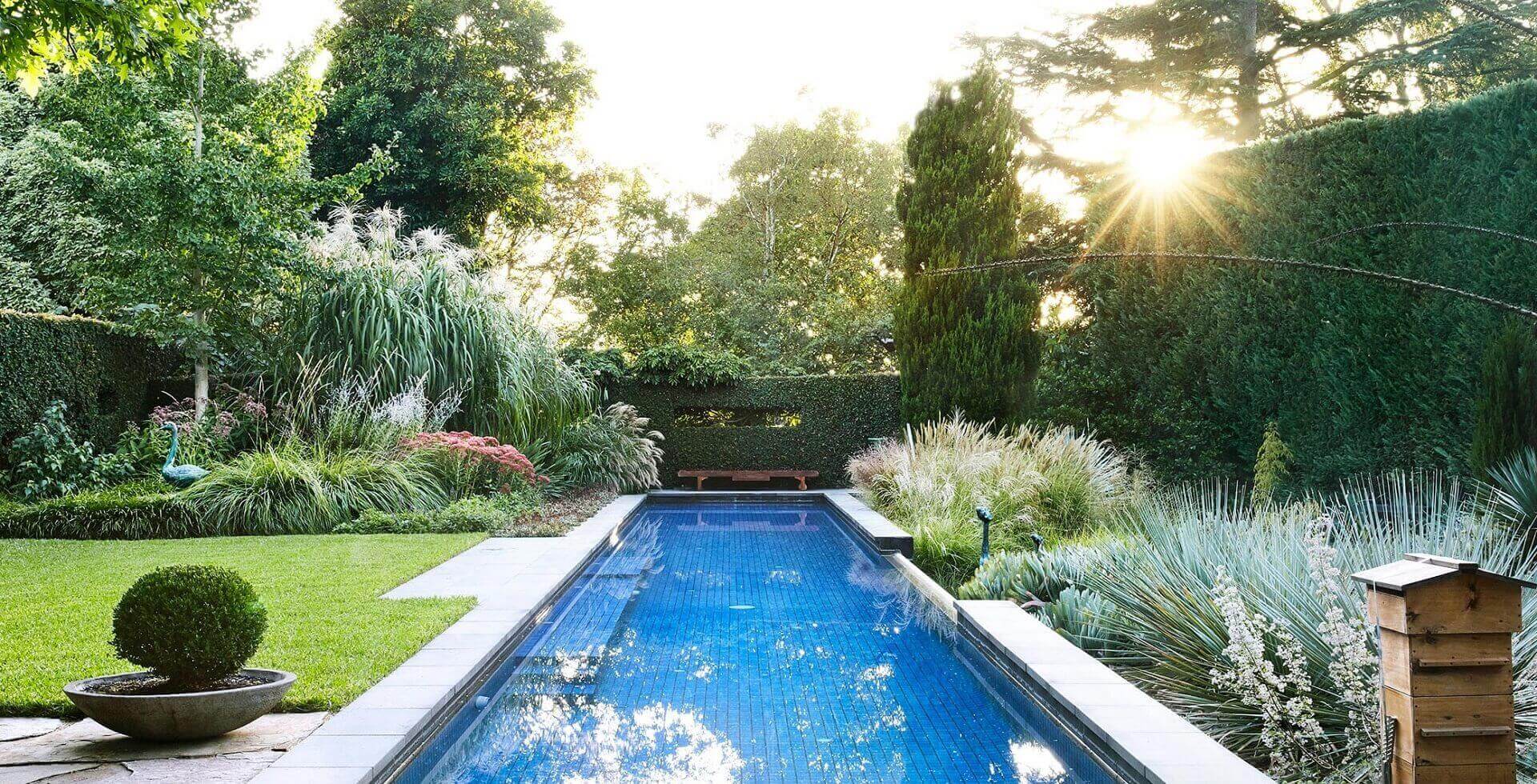 All Aspects Landscape Pool with beautifull Garden Hero background Image